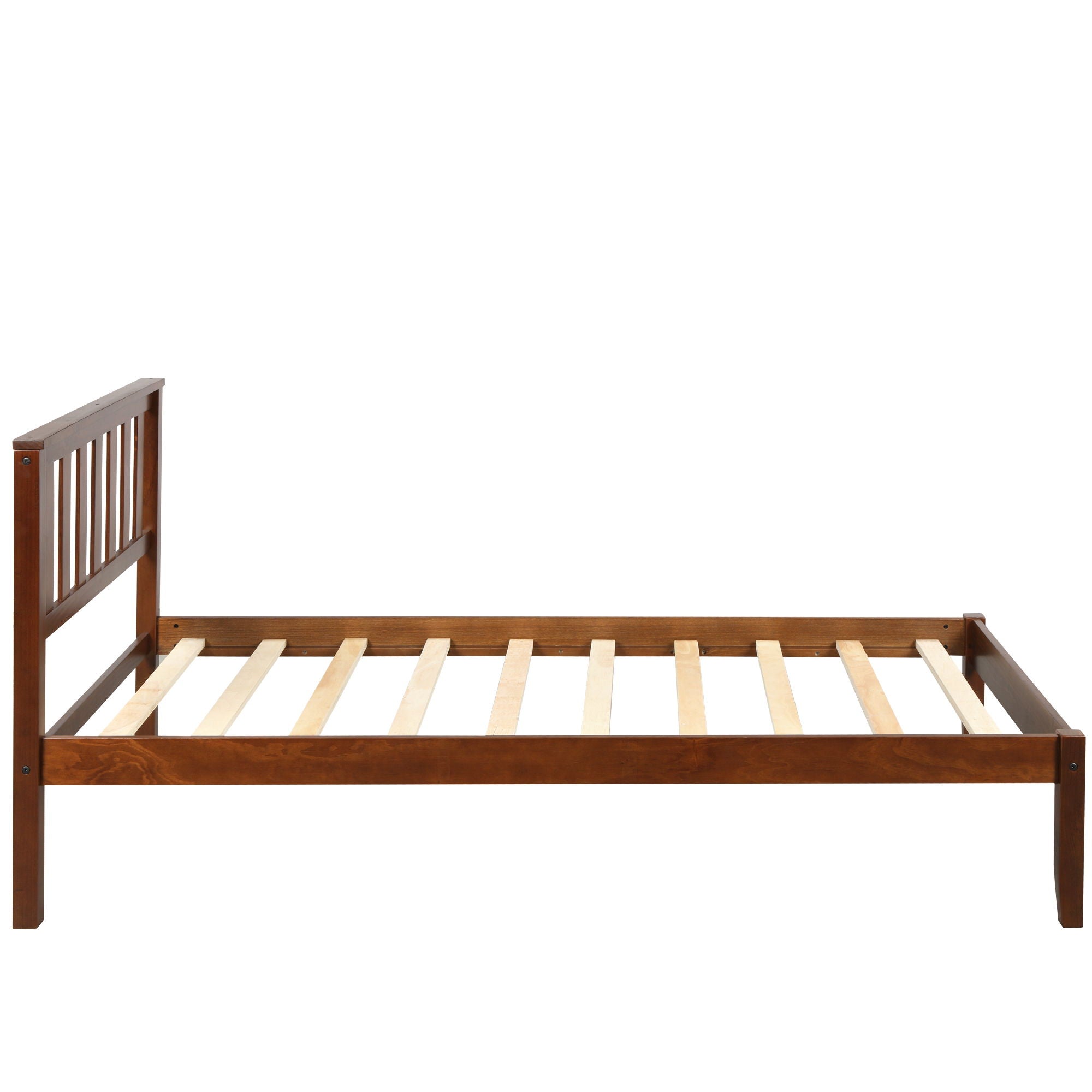 Platform Bed With Headboard, Footboard, Slat Support