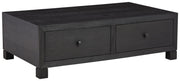 Signature Design by Ashley® Foyland - Black - Cocktail Table With Storage | Meri Furniture
