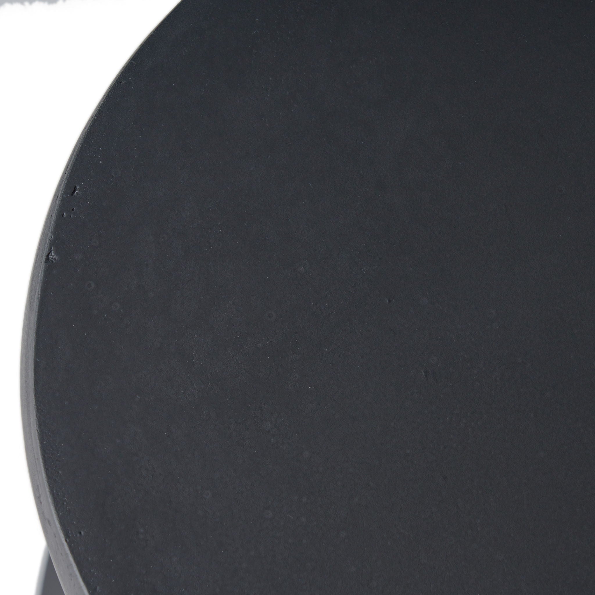 Side Table Modern Concrete Accent Piece - Black