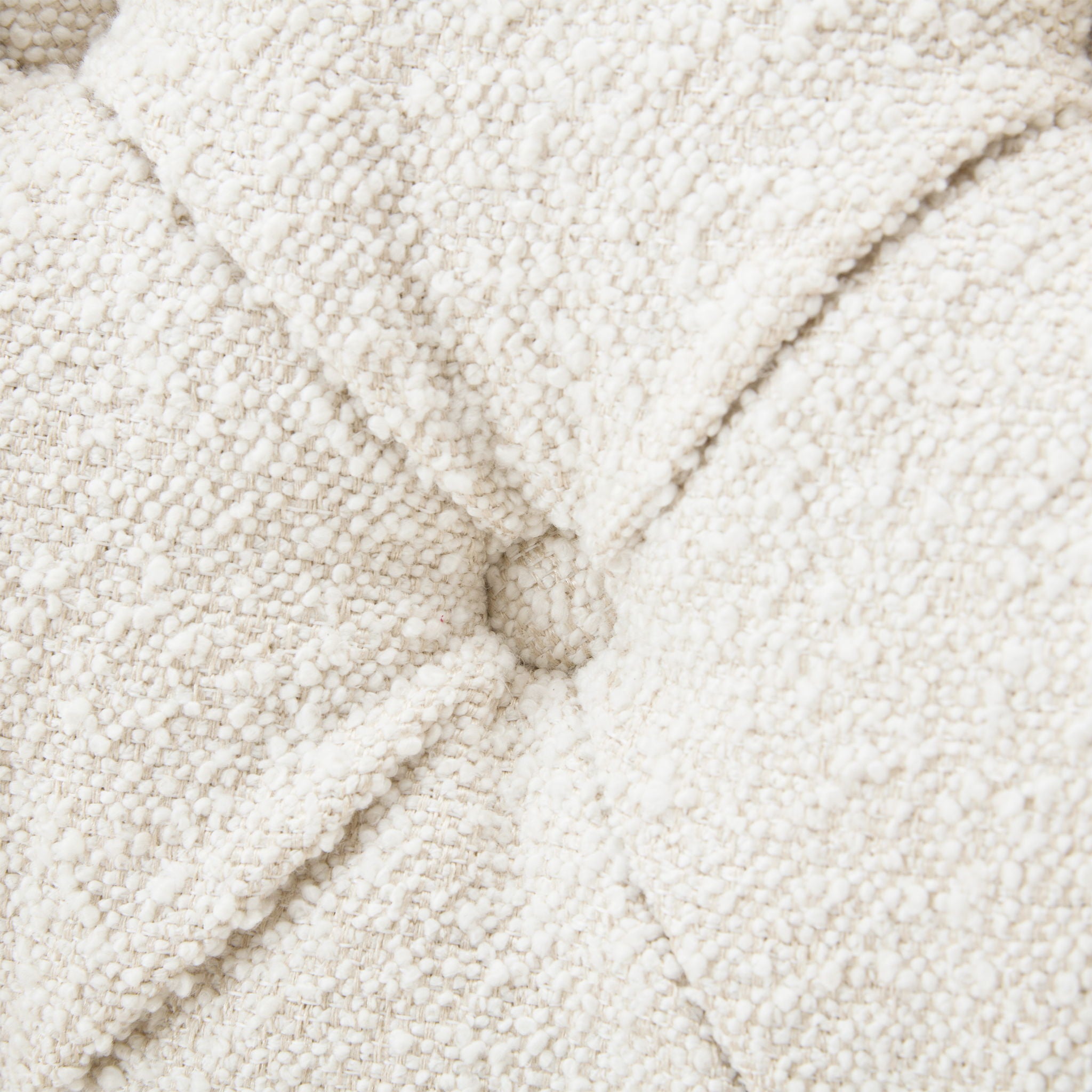 Vintage Style Club Chair, Granular Plush Fabric, Rubber Wood Legs - Almond