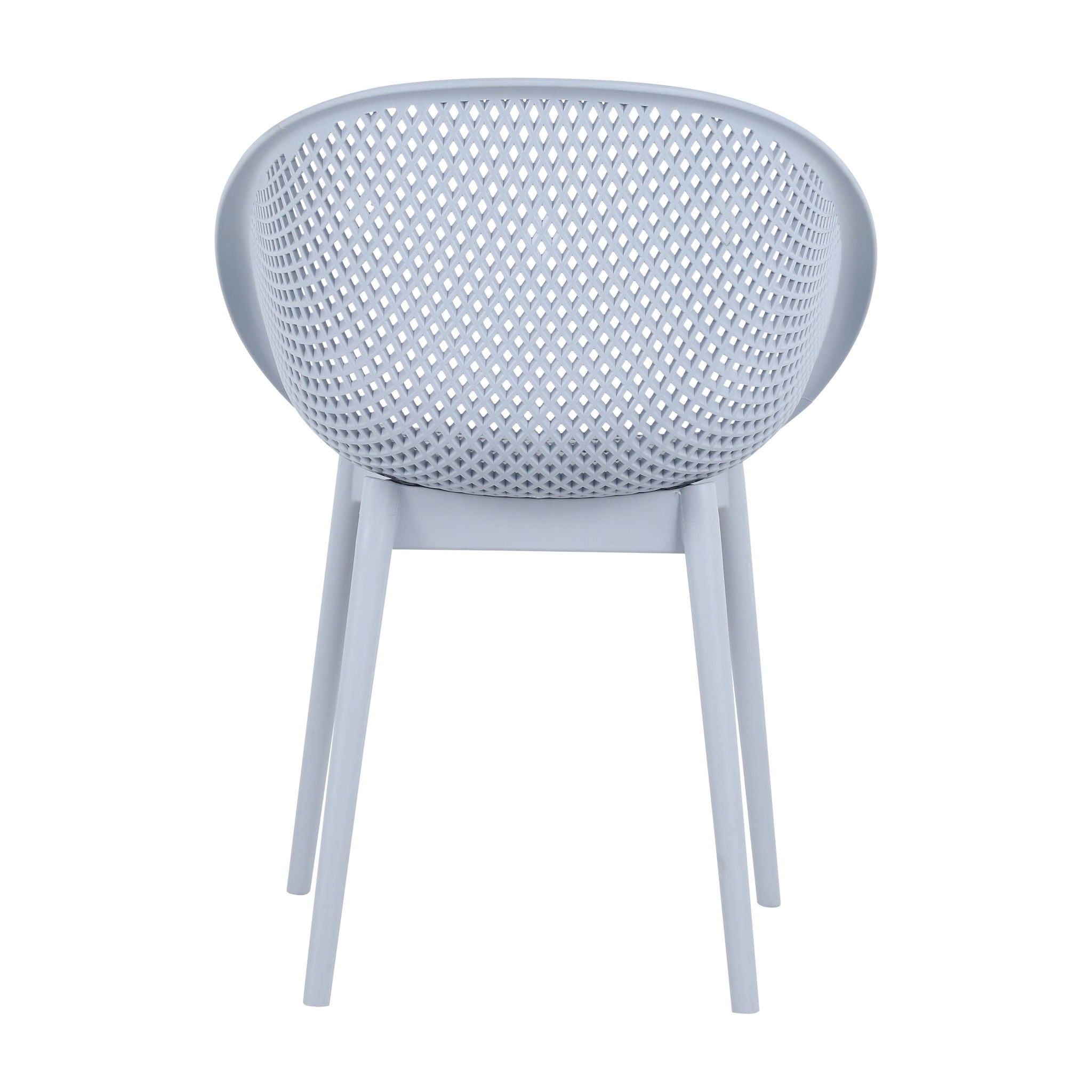 2 Piece Durable Single Chair With Mesh Hollow Out Design