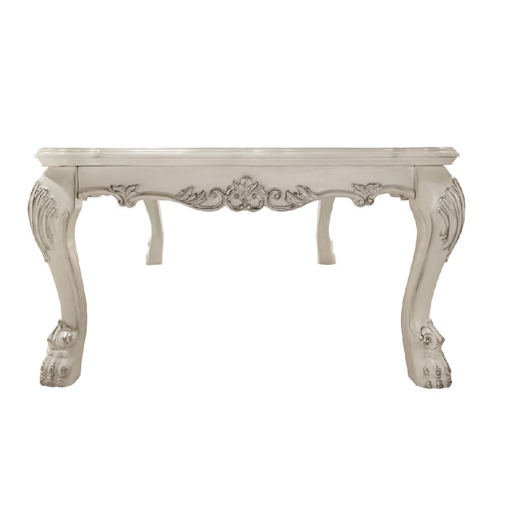 ACME Dresden Coffee Table - Bone White Finish | Meri Furniture