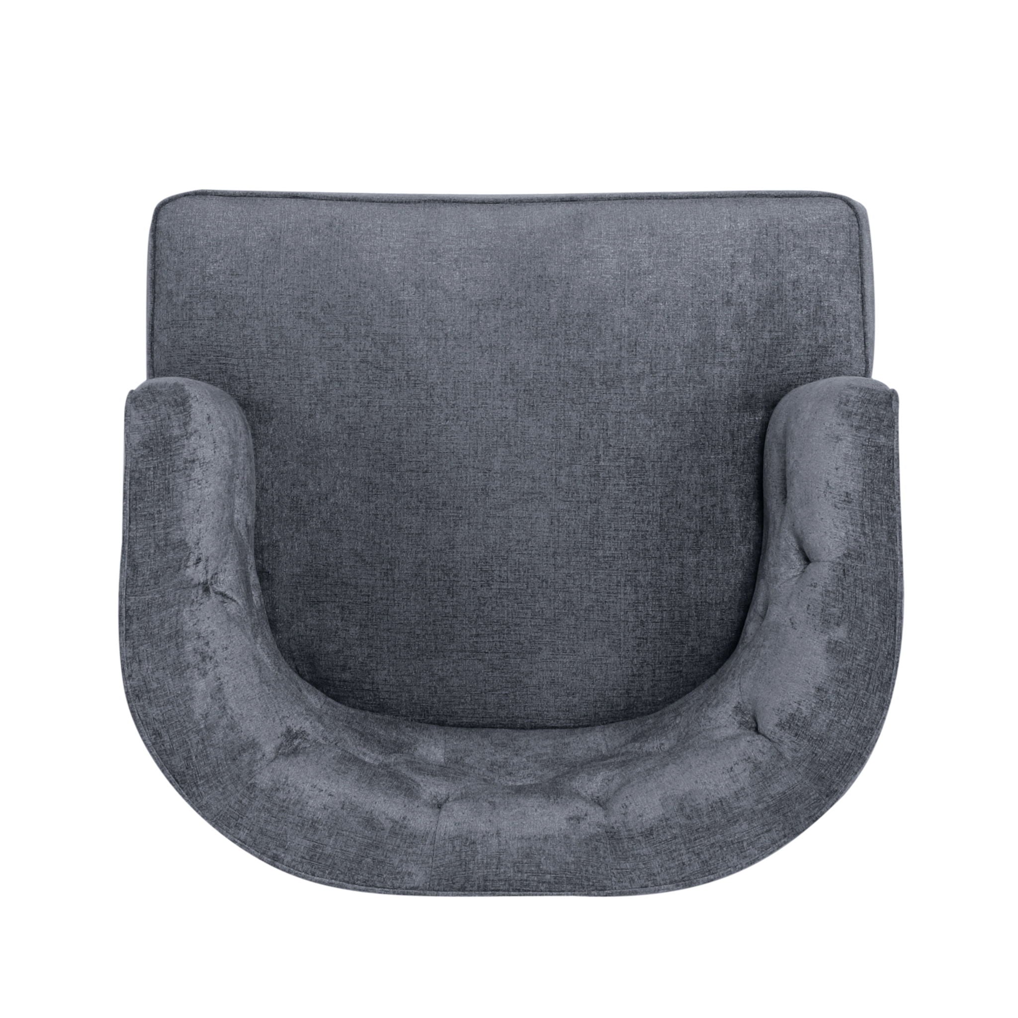 Contemporary Accent Chair With Tufted Diamond Stitching - Charcoal