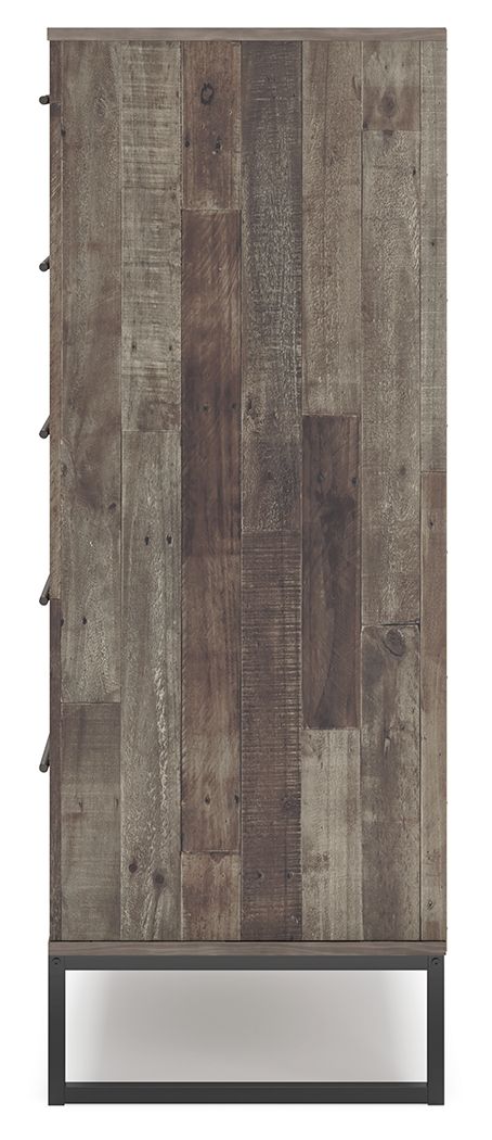 Neilsville - Five Drawer Chest - Black / Gray