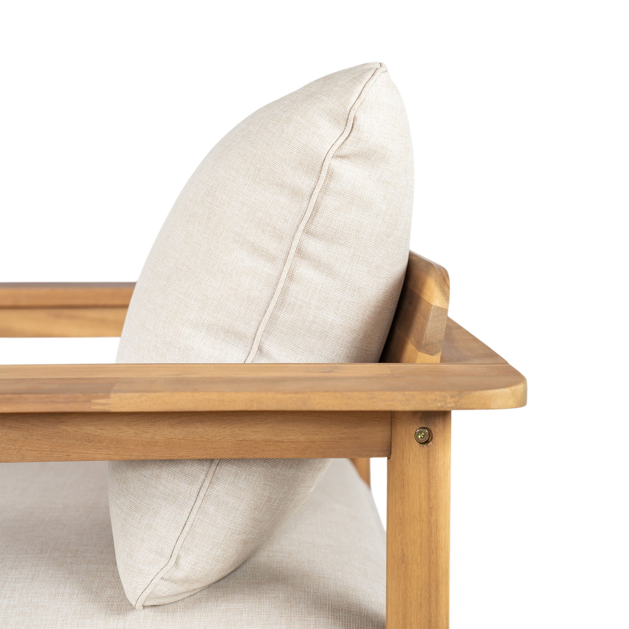 Terassi - Outdoor Lounge Chair (Set of 2) With Cushions - Beige / Light Teak