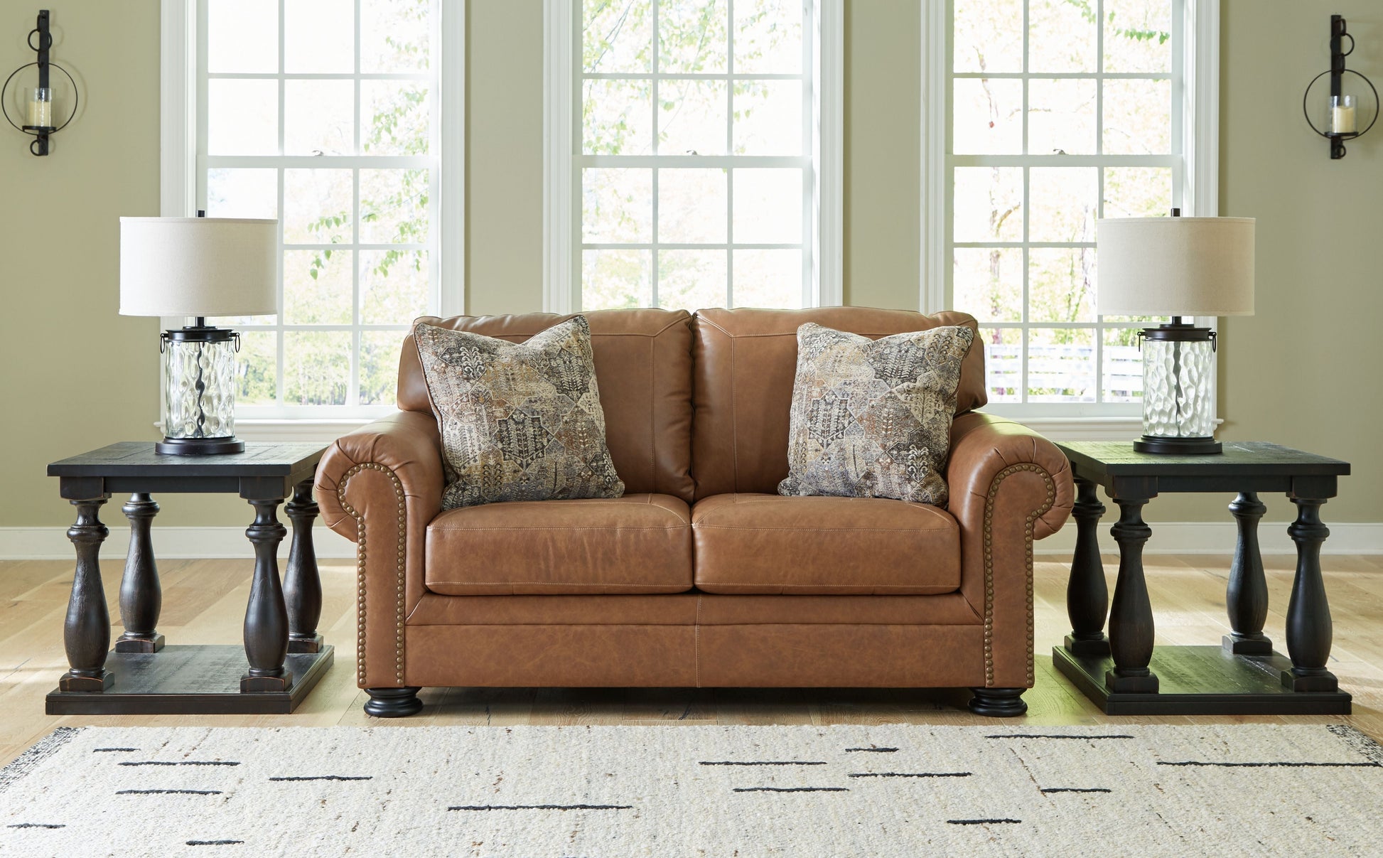 Signature Design by Ashley® Carianna - Caramel - Loveseat | Meri Furniture