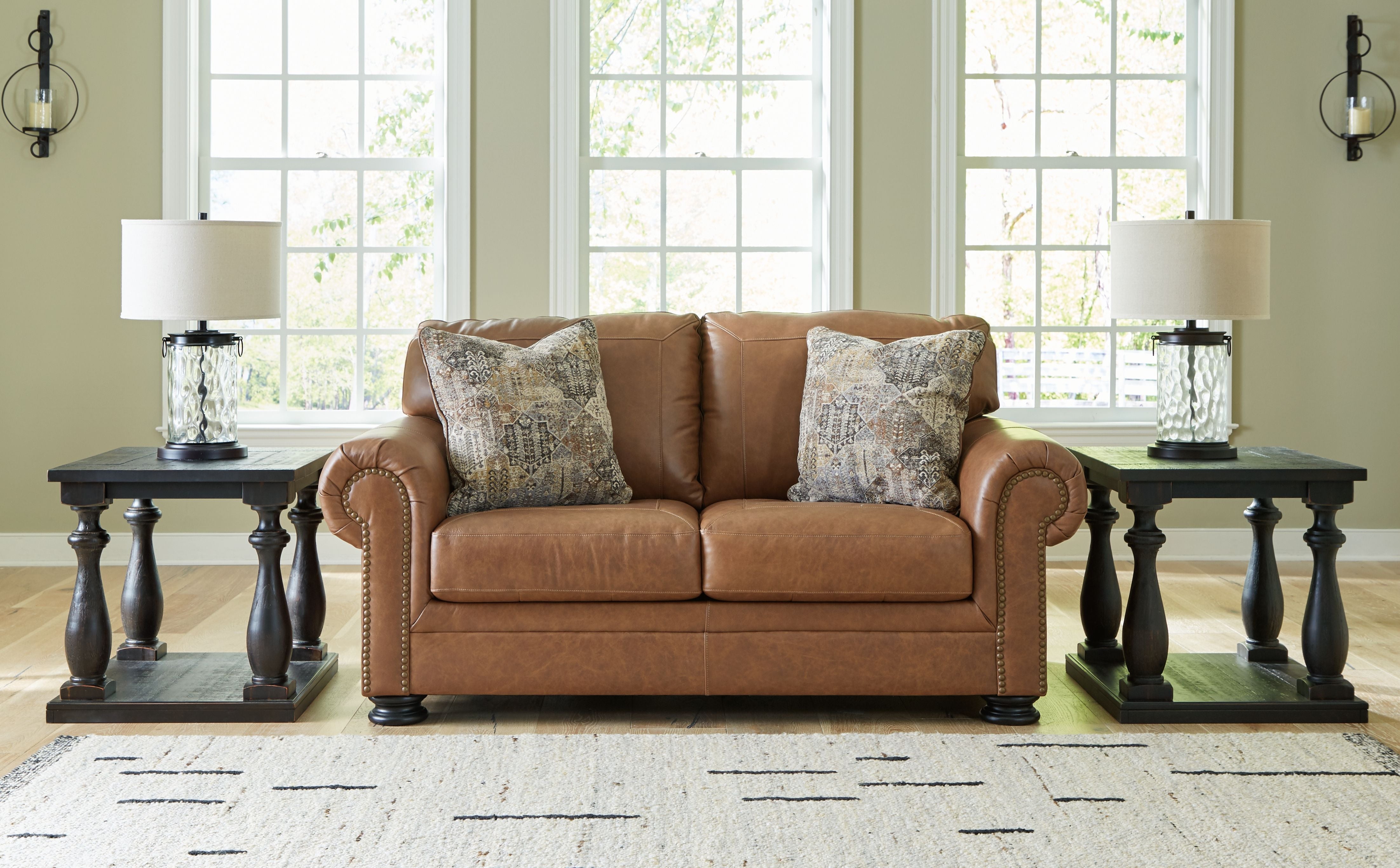 Signature Design by Ashley® Carianna - Caramel - Loveseat | Meri Furniture