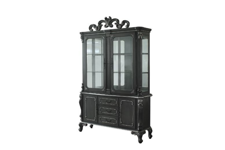 ACME House - Delphine - Hutch & Buffet - Charcoal Finish | Meri Furniture