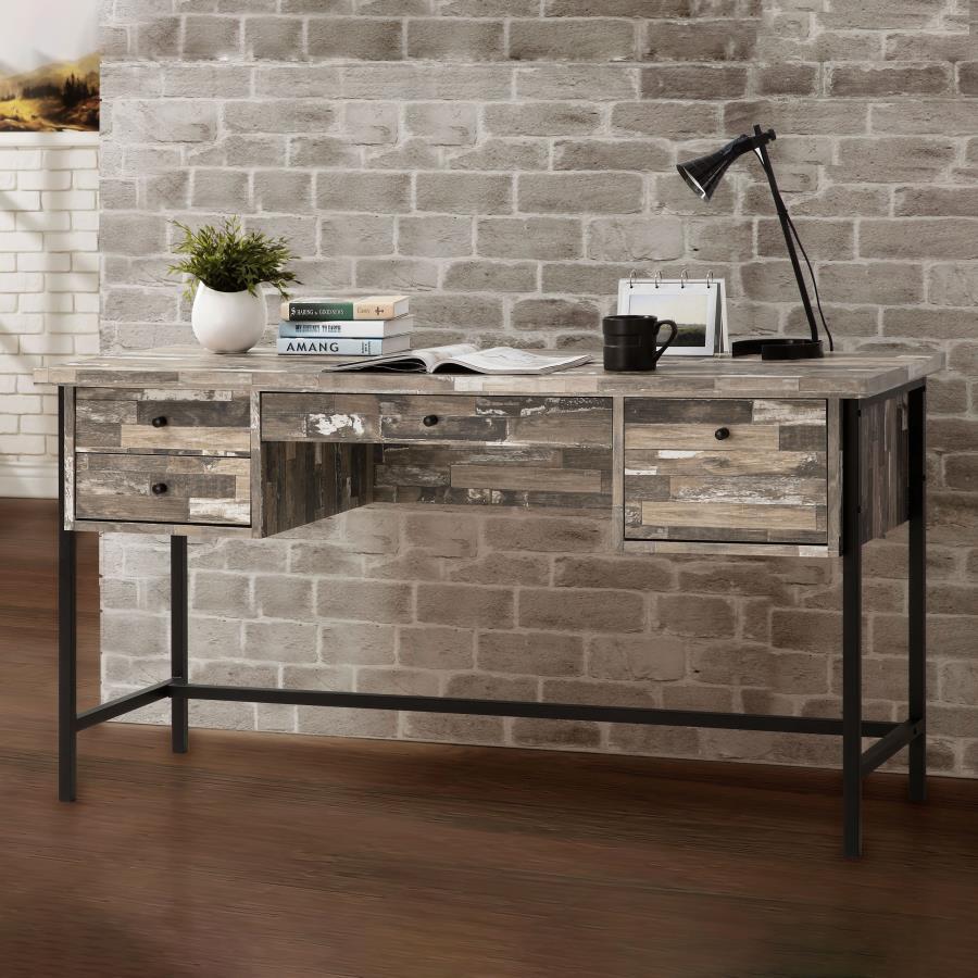 Coaster Fine Furniture Kemper - 4-Drawer Writing Desk - Salvaged Cabin | Meri Furniture