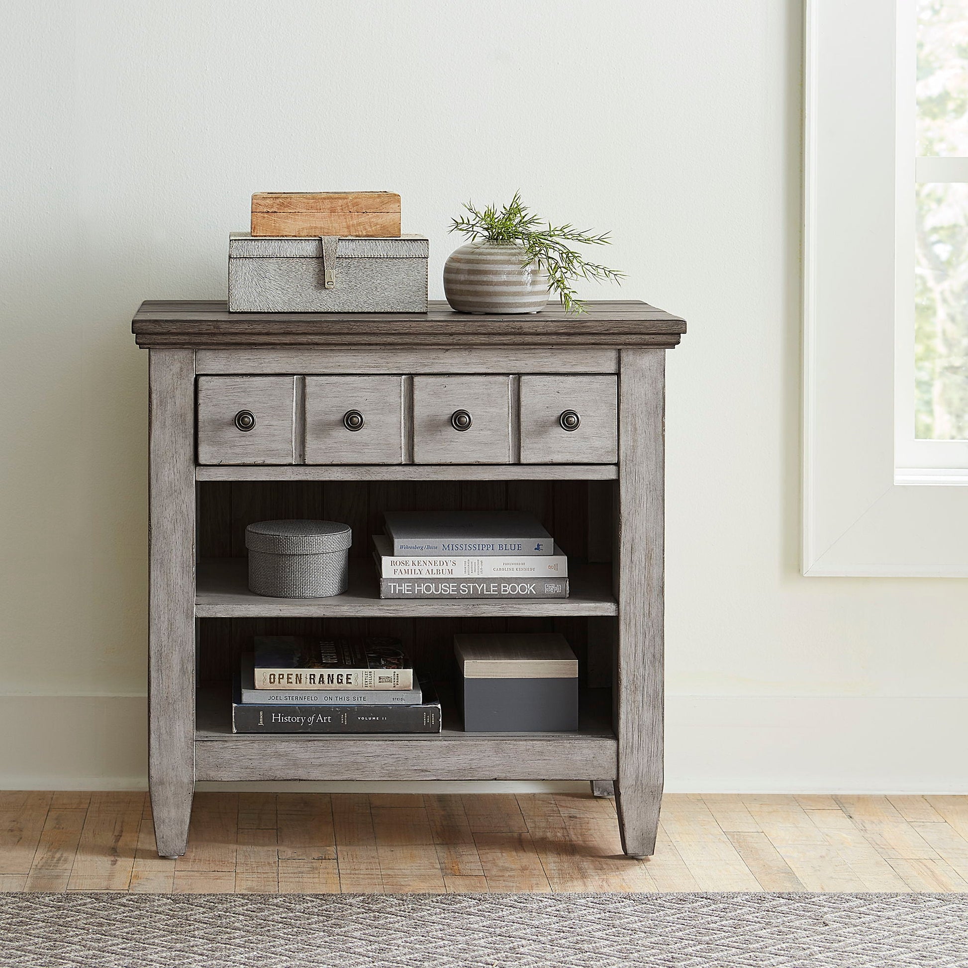 Liberty Furniture Heartland - 1 Drawer Nightstand With Charging Station - White | Meri Furniture