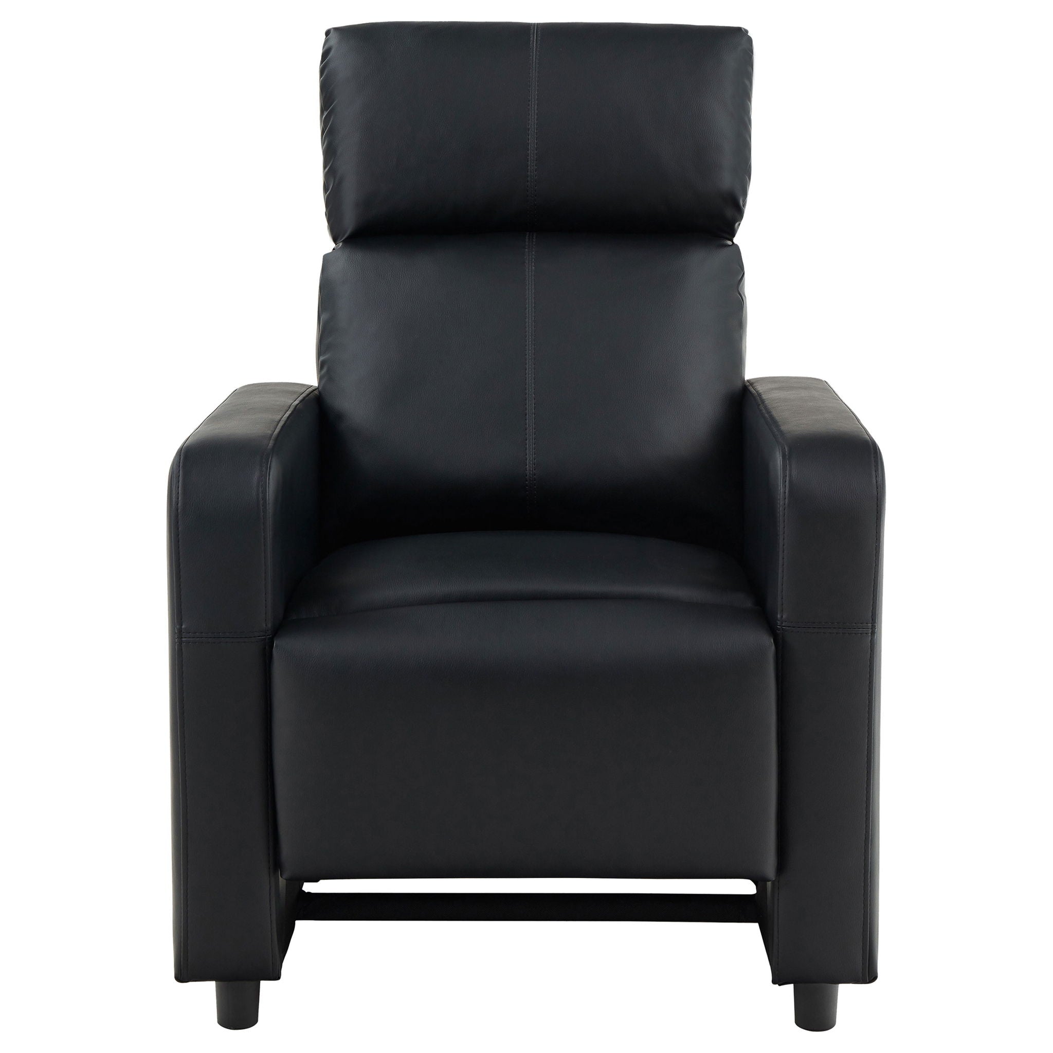Warren - 4 Seater Home Theater With Wedge Console Recliners - Black