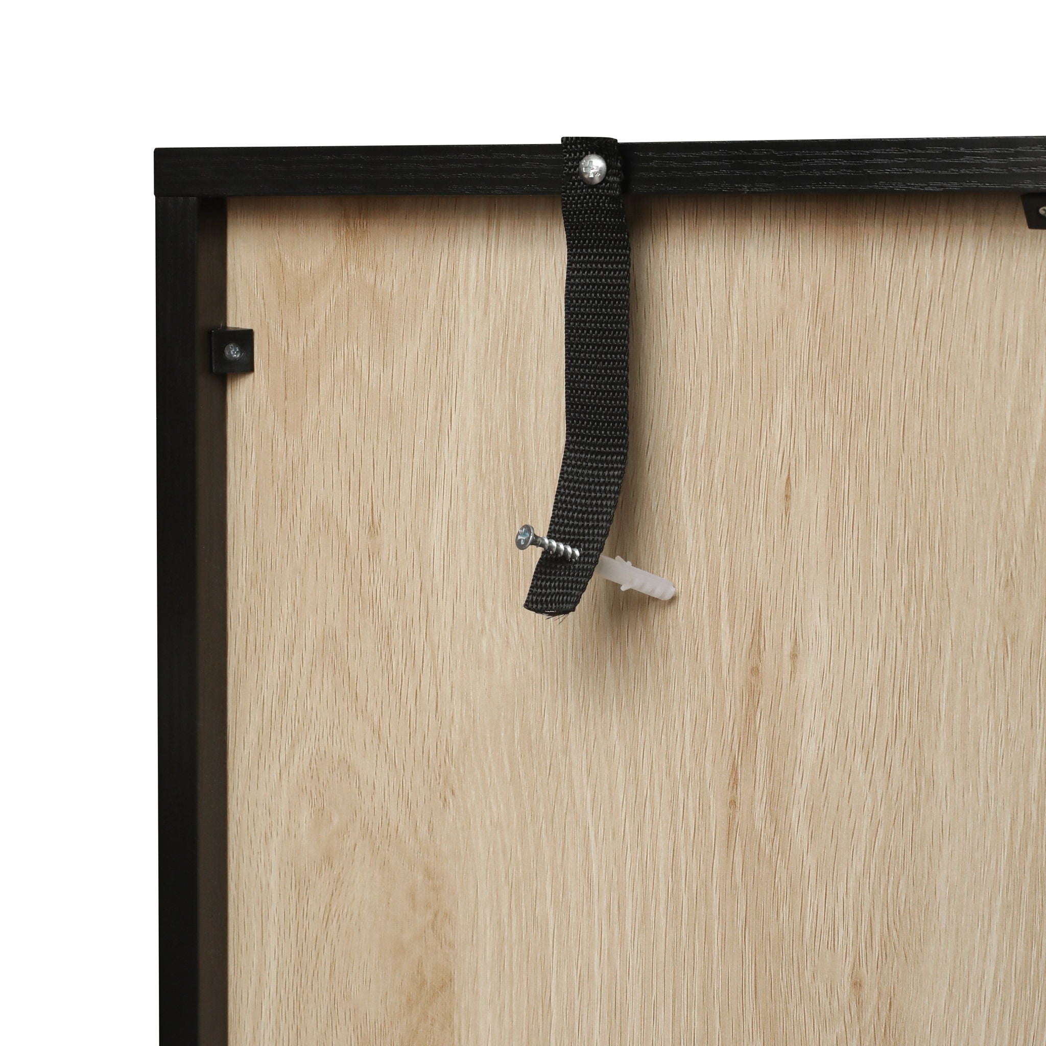 Storage Cabinet With Door For Living Room, Dining Room - Black