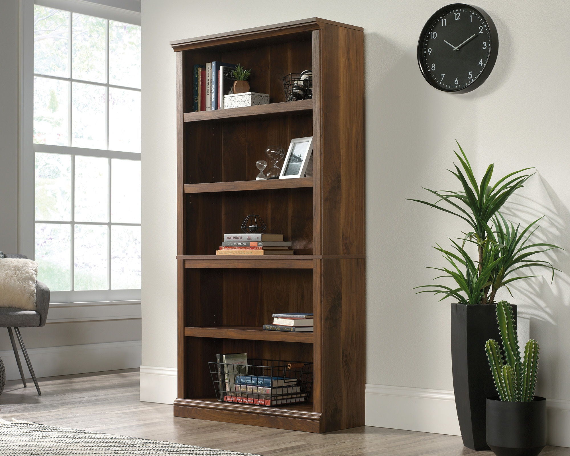 5-Shelf Bookcase Grand Walnut