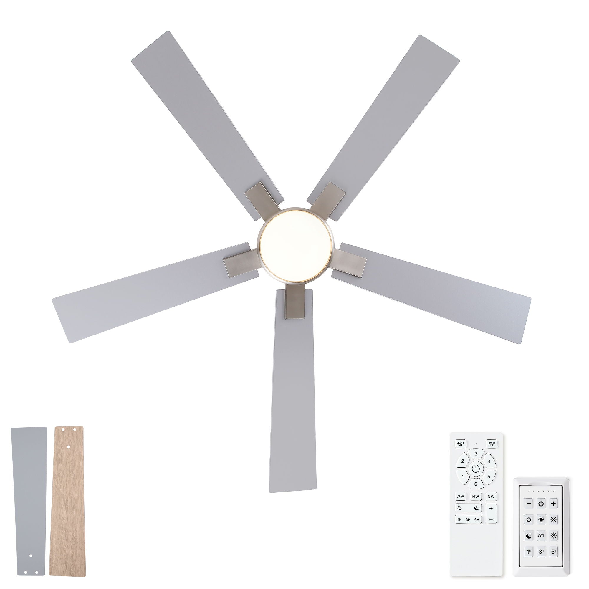 Reversible Quiet Motor Ceiling Fan Light With ABS Blades