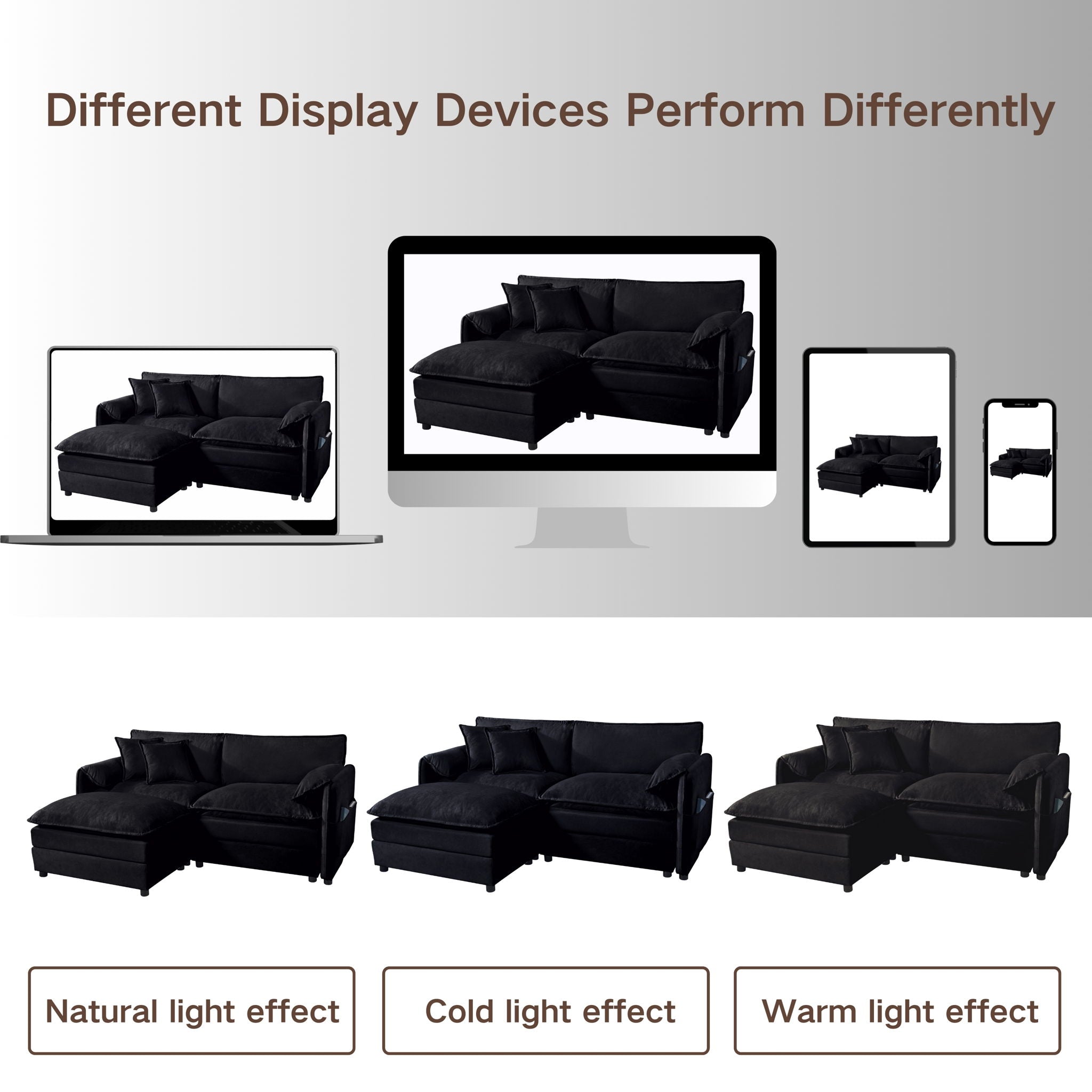 Modern Upholstered Chenille Loveseat And Armchair Set With Pillows