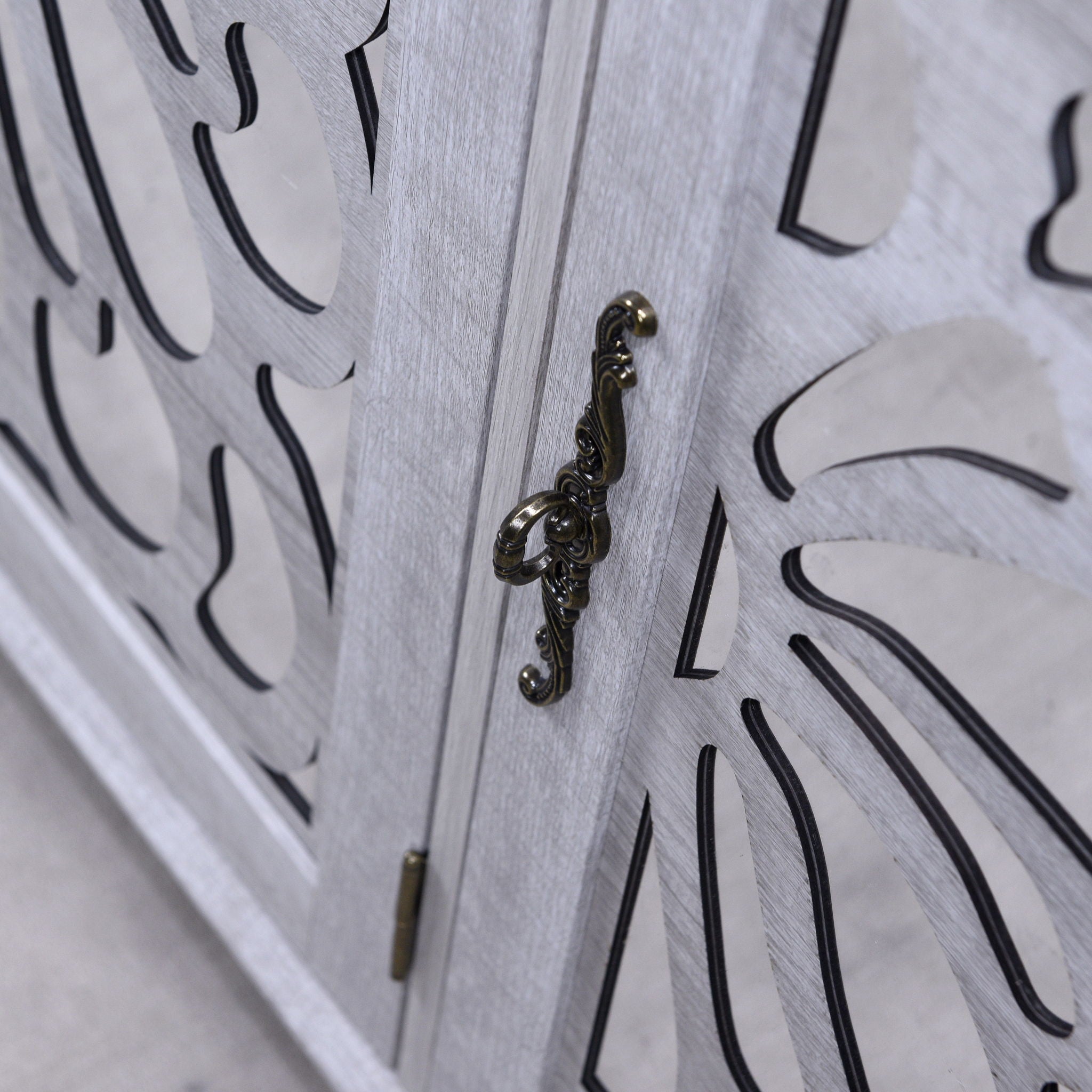3 Door Mirrored Sideboard Cabinet With Adjustable Shelves