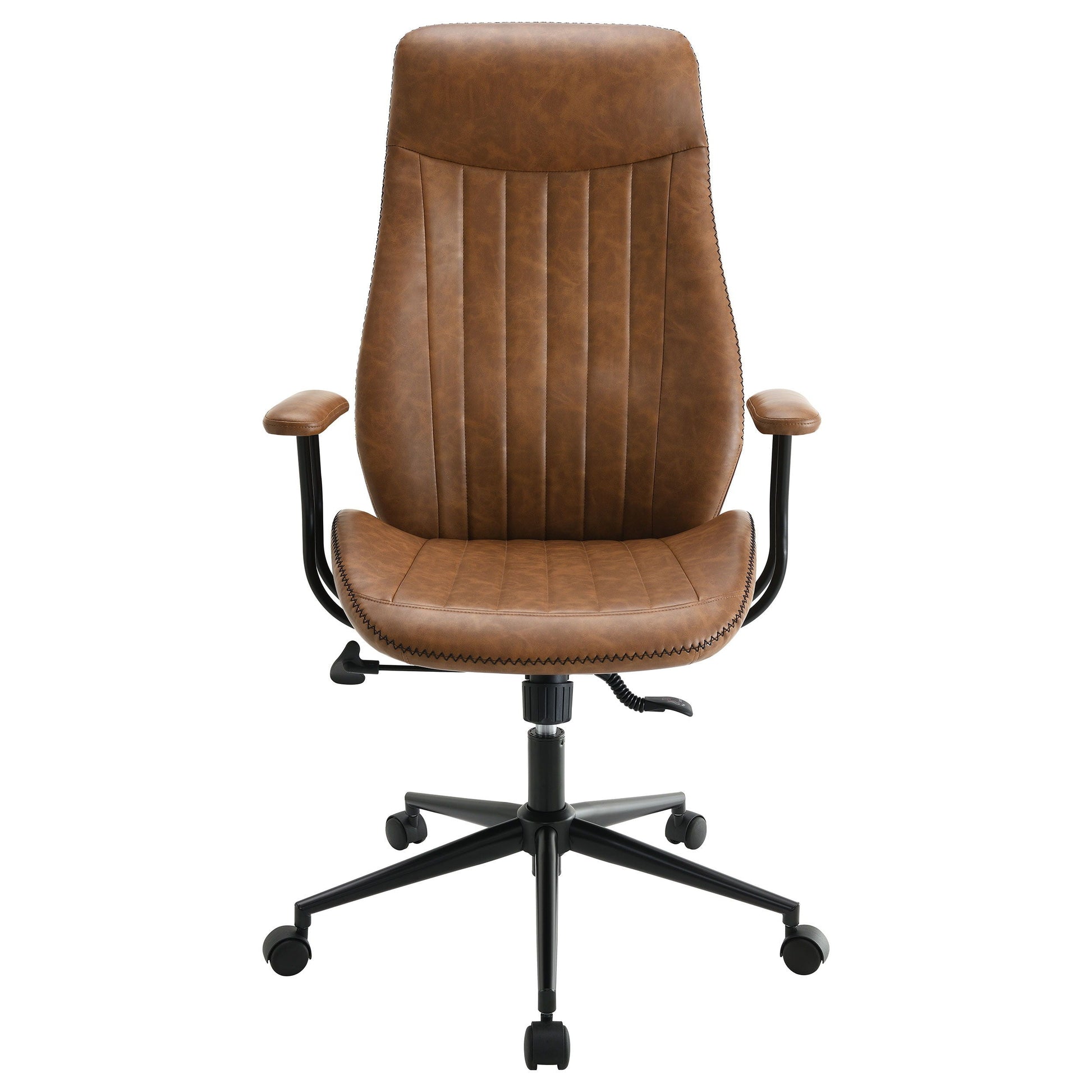 Coaster Fine Furniture Ranger - Upholstered Adjustable Home Office Desk Chair - Brown | Meri Furniture