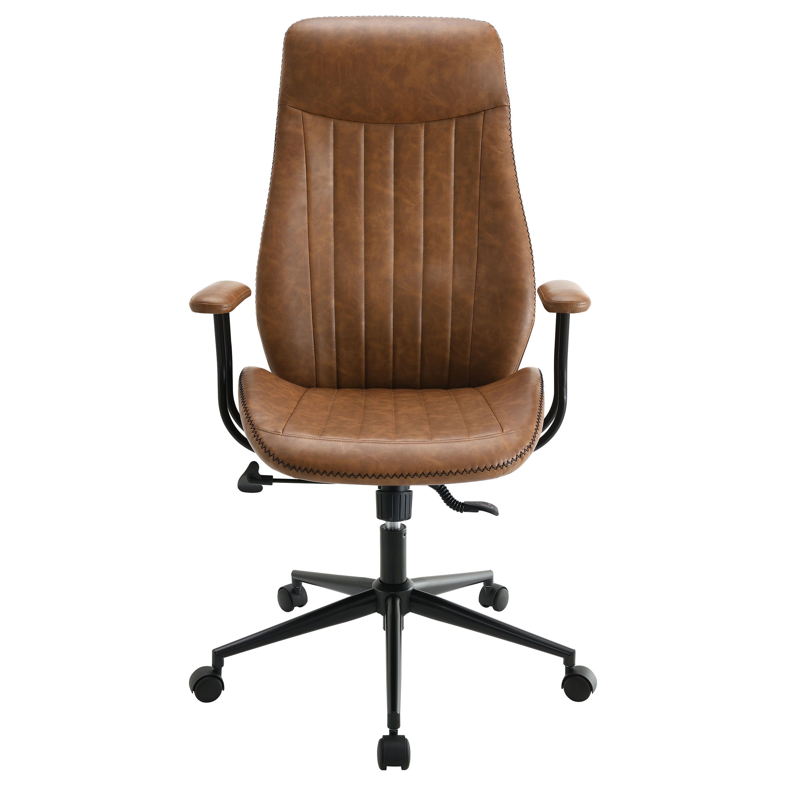 Coaster Fine Furniture Ranger - Upholstered Adjustable Home Office Desk Chair - Brown | Meri Furniture