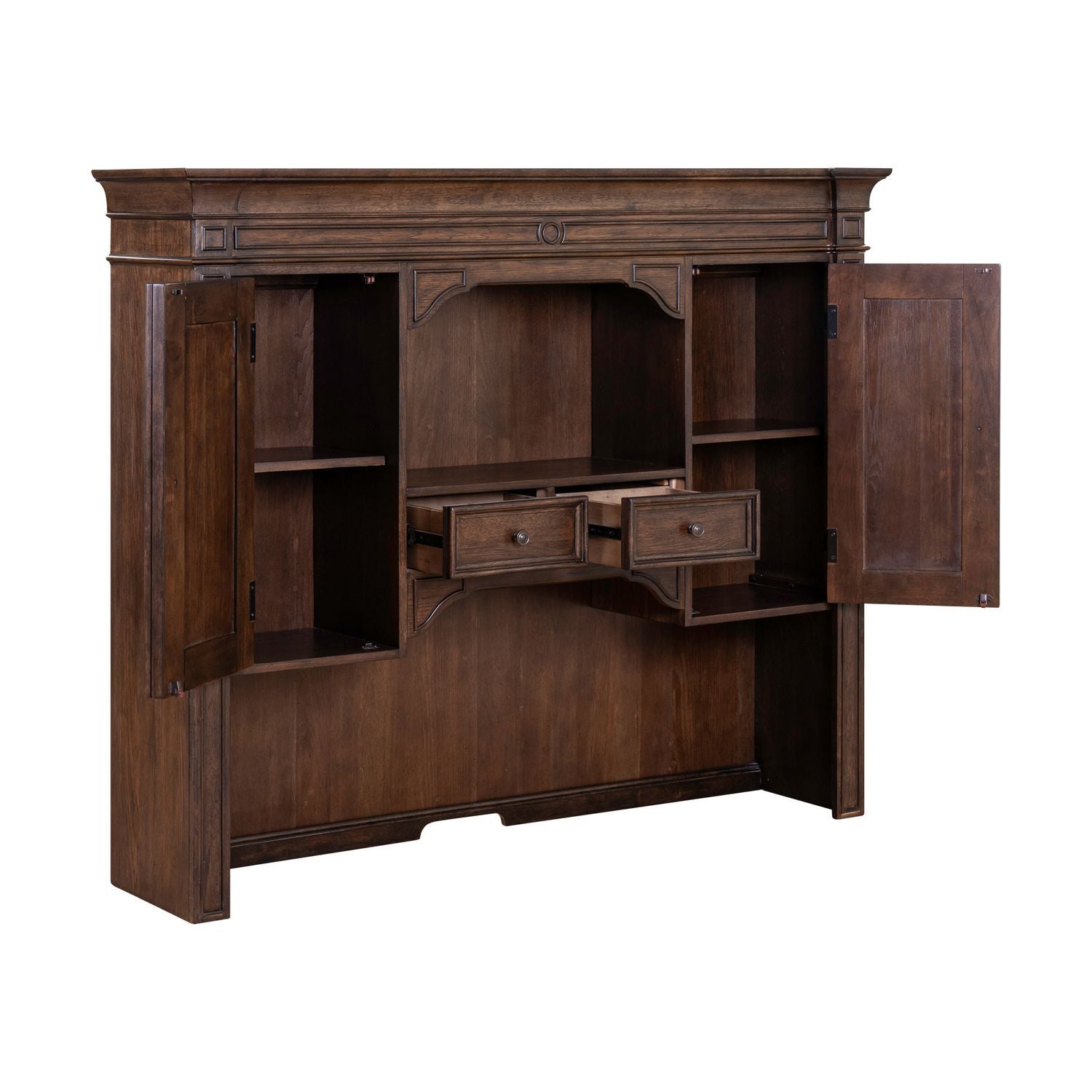 Providence Park - Jr Executive Credenza Hutch - Chateau Brown
