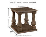 Johnelle - Gray - Rectangular End Table