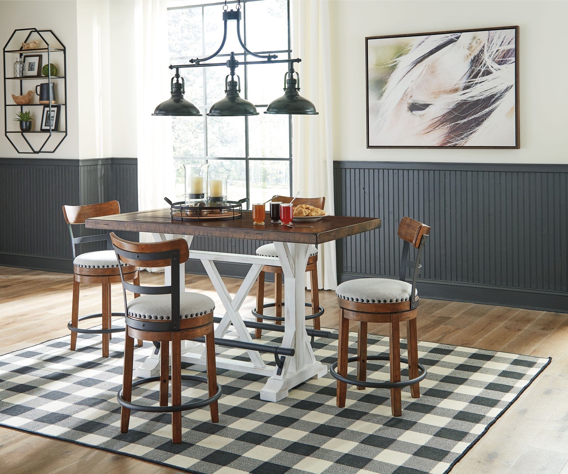 Signature Design by Ashley® Valebeck - Counter Height Table Set | Meri Furniture