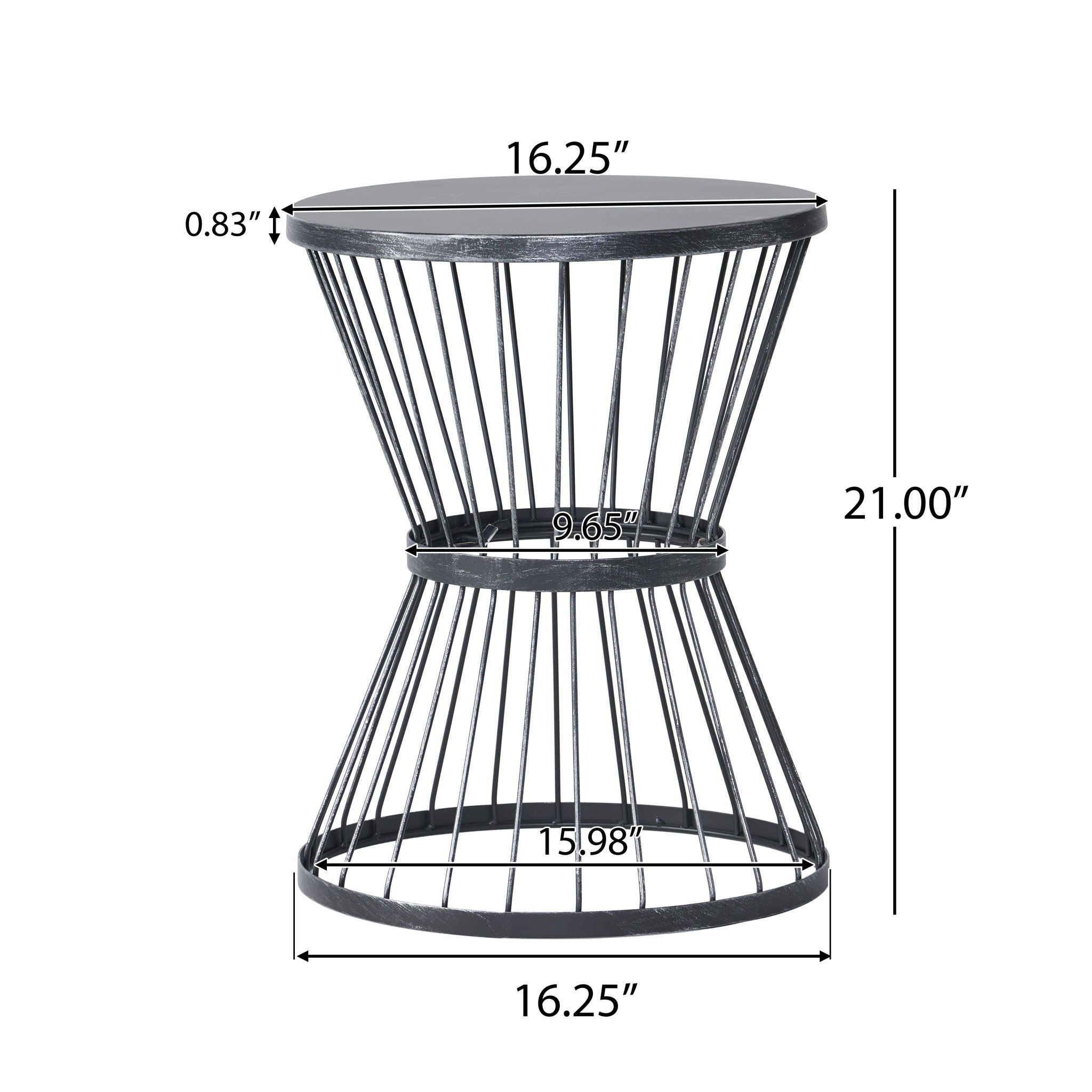 Lassen - Modern Outdoor Side Table With Hourglass Design