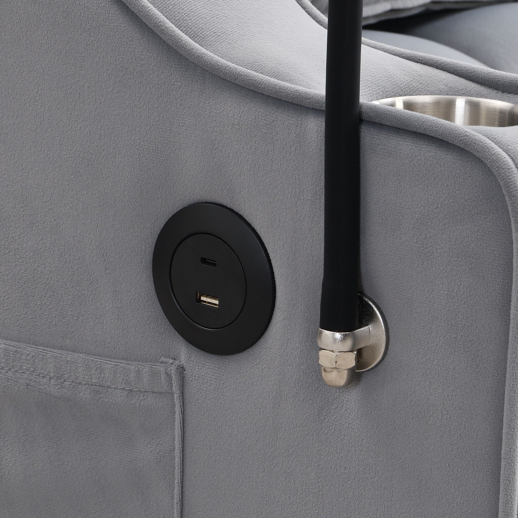 Modern Velvet Loveseat Futon Sofa With Pullout Bed, Adjustable Reclining Backrest, Toss Pillows