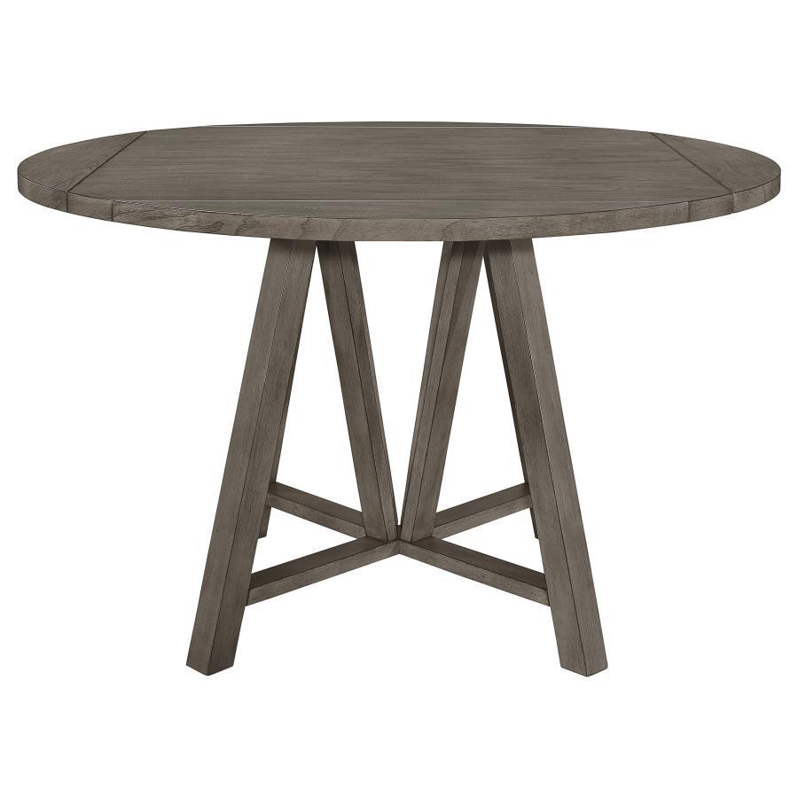 Coaster Fine Furniture Athens - Round Drop Leaf Counter Dining Table - Gray | Meri Furniture