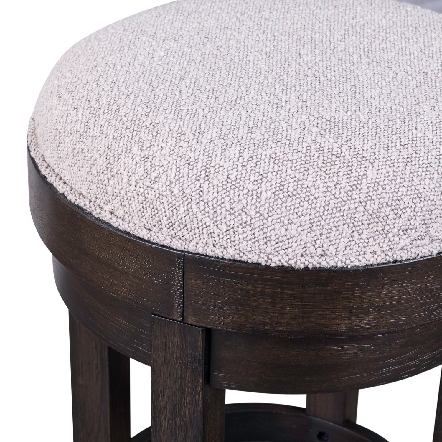 Weston - Upholstered Swivel Console Stool - Peppercorn