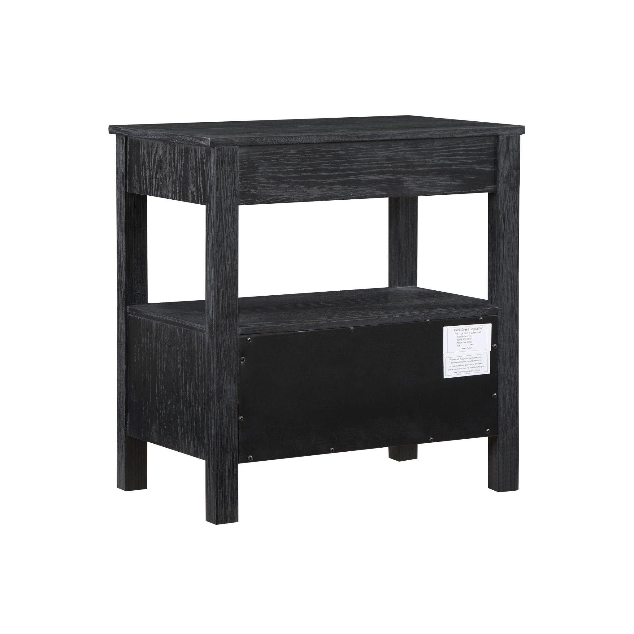 Danielle - 2 Drawer Nightstand With Knobs - Black