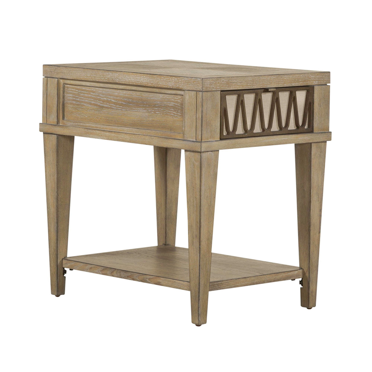 Liberty Furniture Devonshire - Chair Side Table - Weathered Sandstone | Meri Furniture