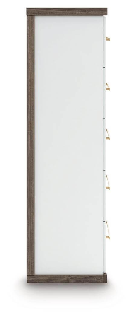 Kendanport - Five Drawer Chest - Brown / White