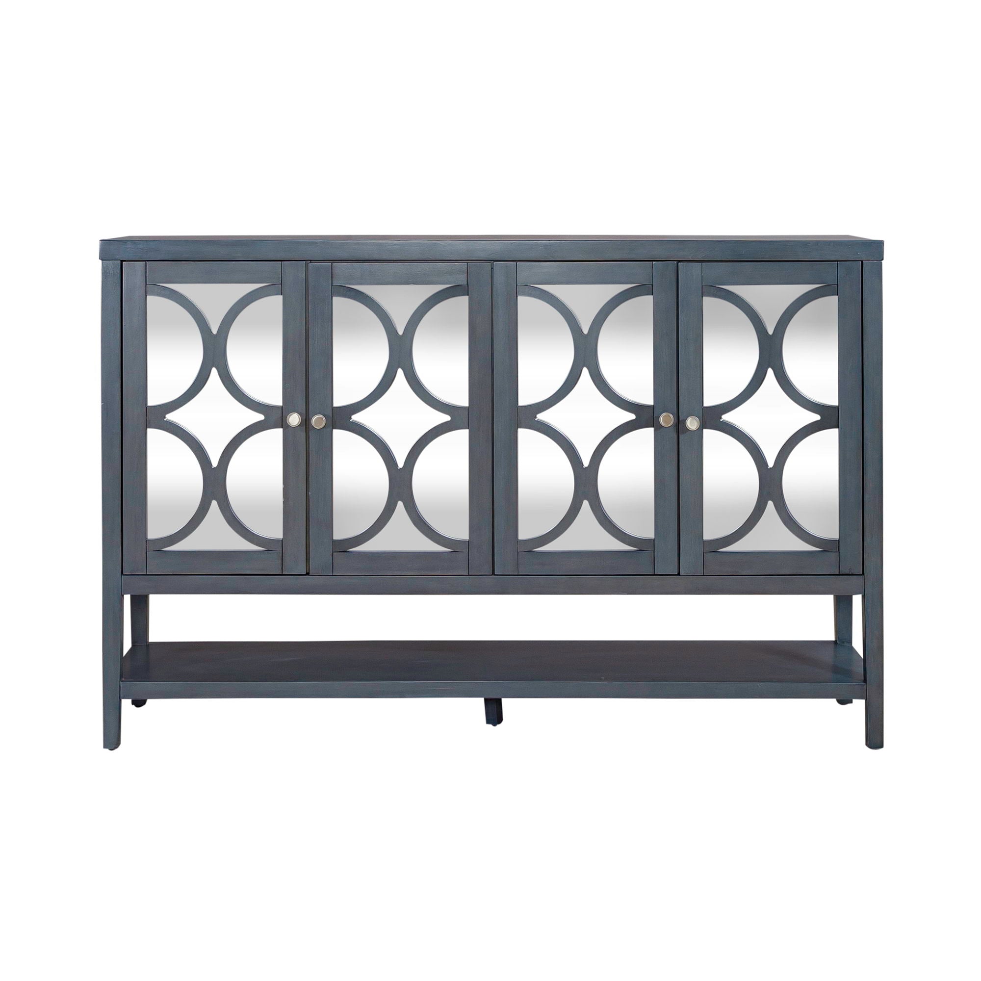 Liberty Furniture Circle View - Four Door Accent Cabinet - Blue | Meri Furniture