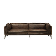 ACME Porchester - Sofa - Distress Chocolate Top Grain Leather | Meri Furniture