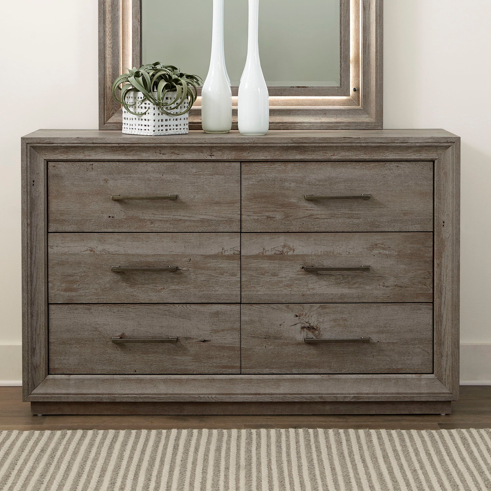 Liberty Furniture Horizons - 6 Drawer Dresser - Gray | Meri Furniture