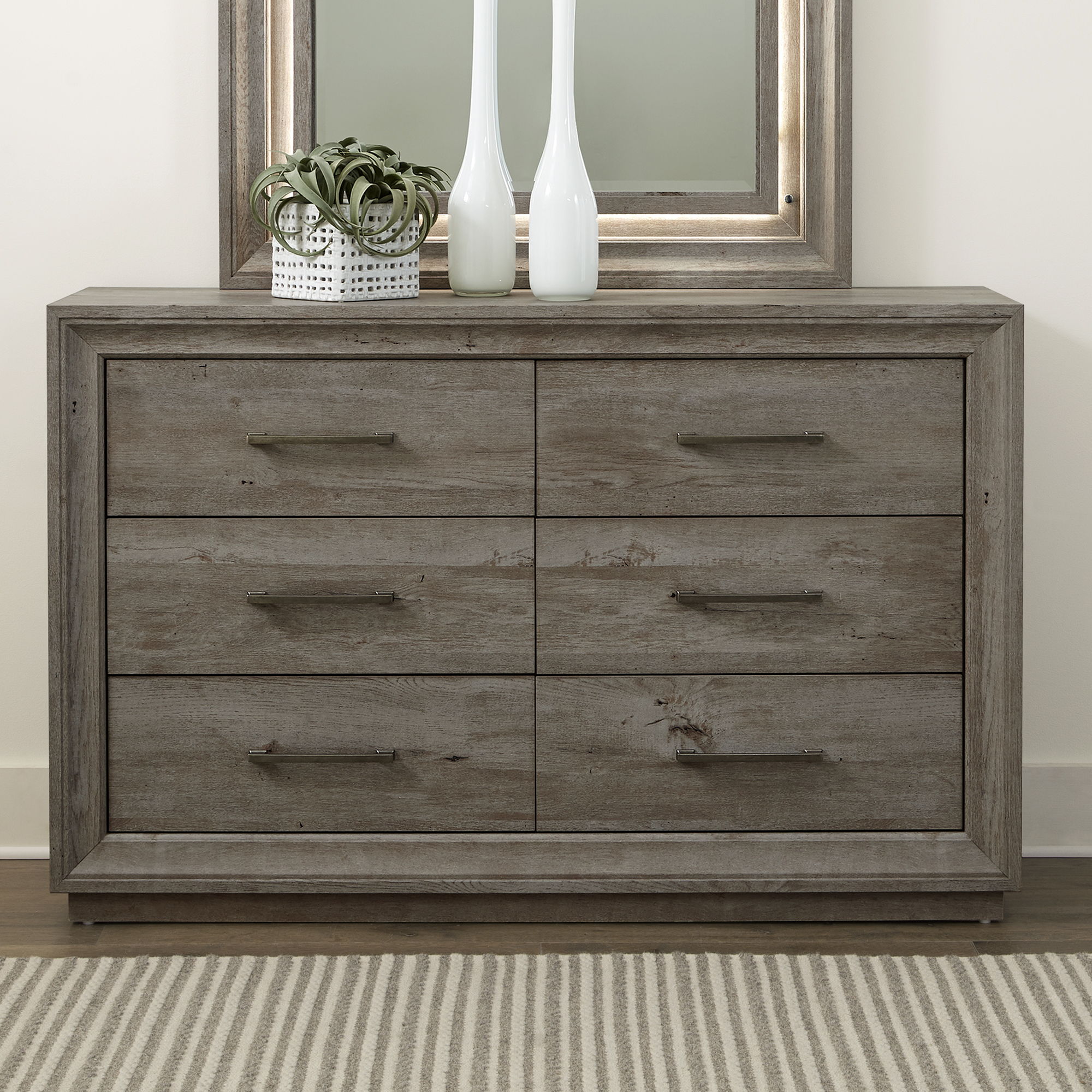 Liberty Furniture Horizons - 6 Drawer Dresser - Gray | Meri Furniture