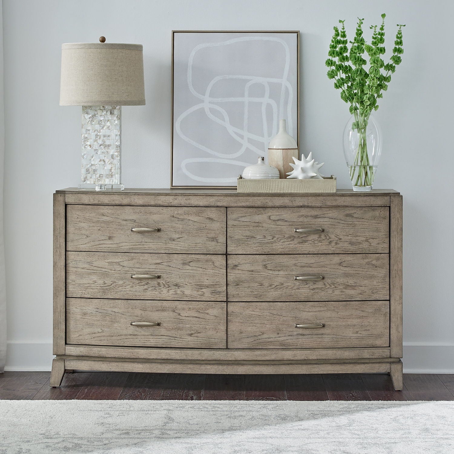Liberty Furniture Avalon - 6 Drawer Dresser - Burnished Beige | Meri Furniture