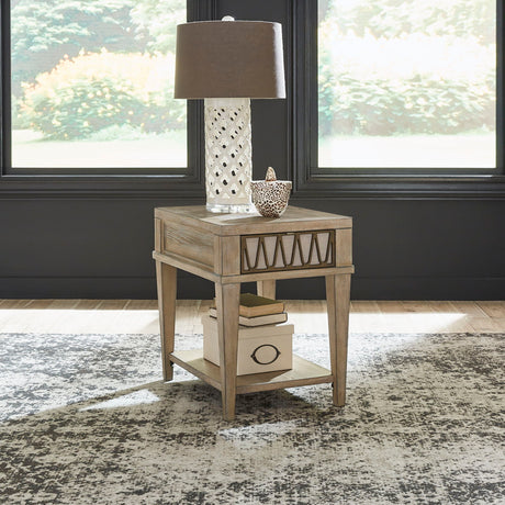 Liberty Furniture Devonshire - Chair Side Table - Weathered Sandstone | Meri Furniture