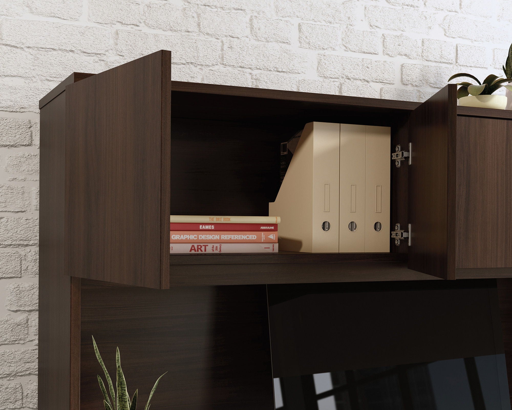 60" Desktop Hutch in Noble Elm