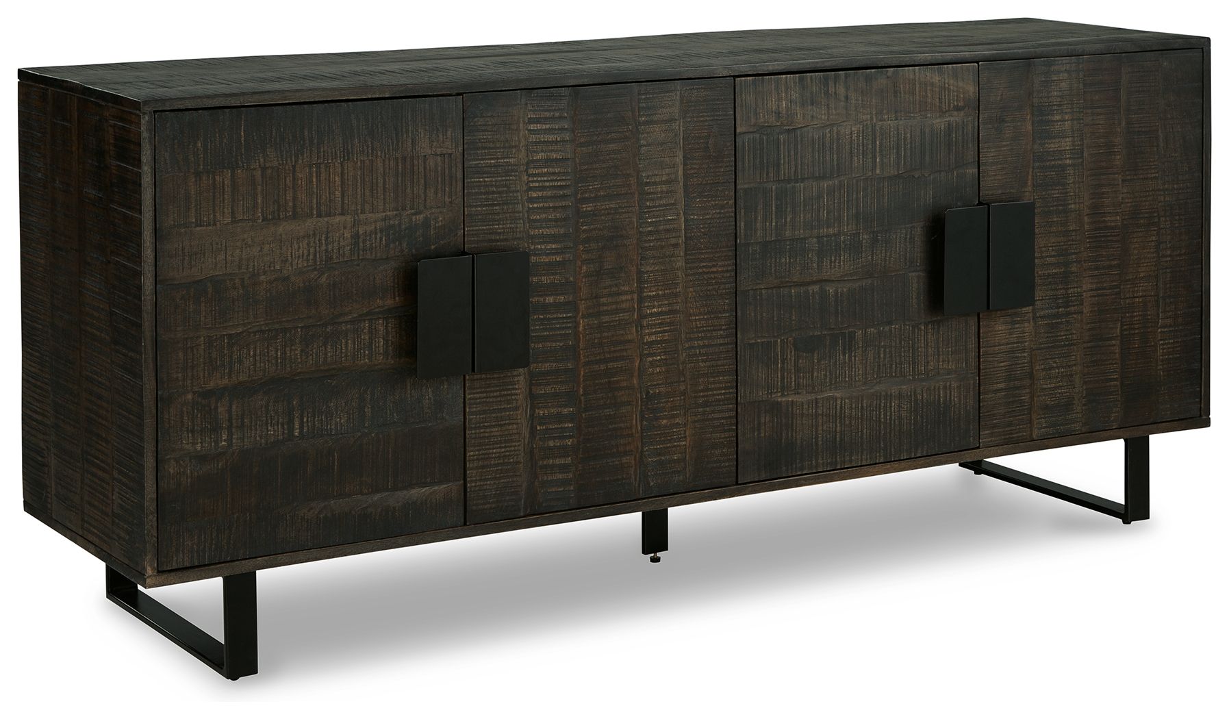 Signature Design by Ashley® Kevmart - Grayish Brown / Black - Accent Cabinet | Meri Furniture