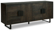 Signature Design by Ashley® Kevmart - Grayish Brown / Black - Accent Cabinet | Meri Furniture