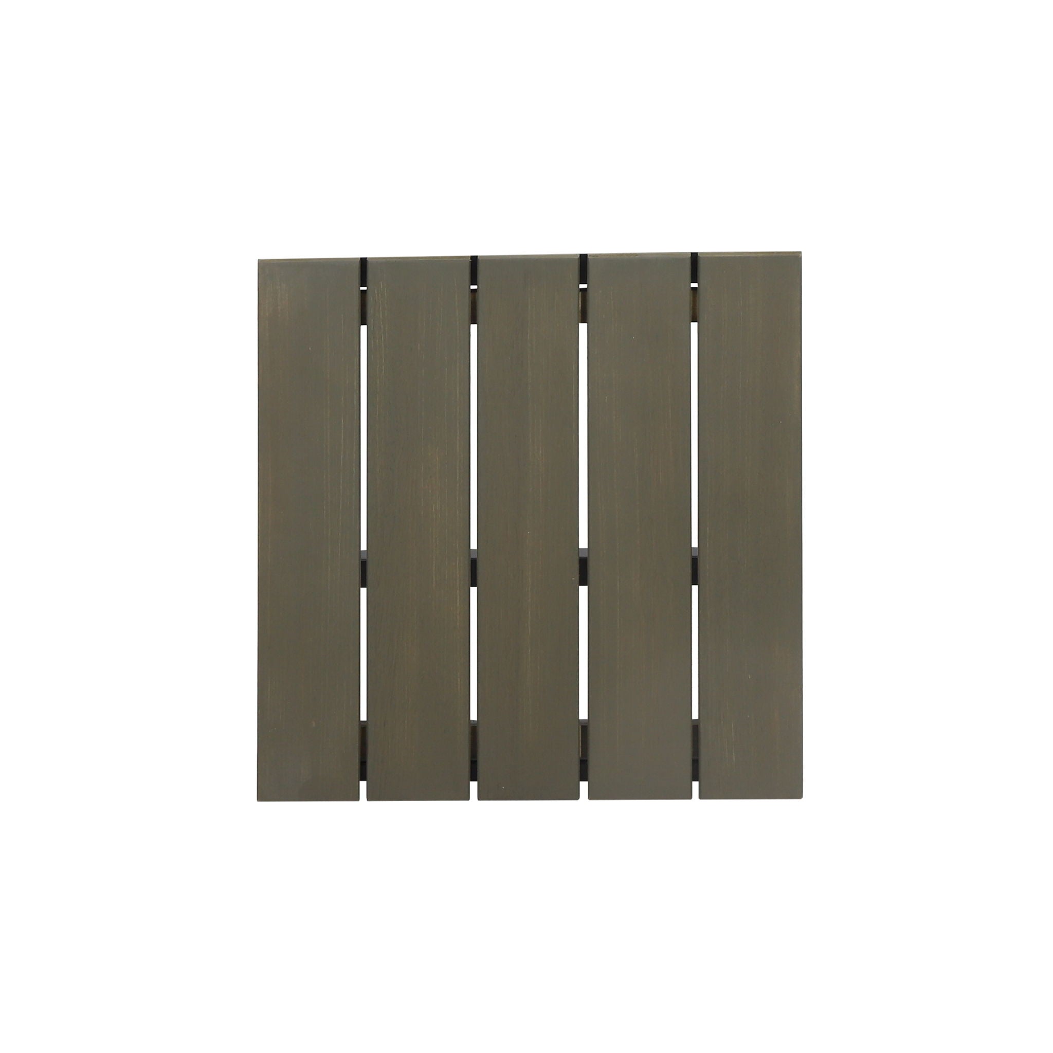 Outdoor Bar Stool With Slat Design And Metal Frame (Set of 2)