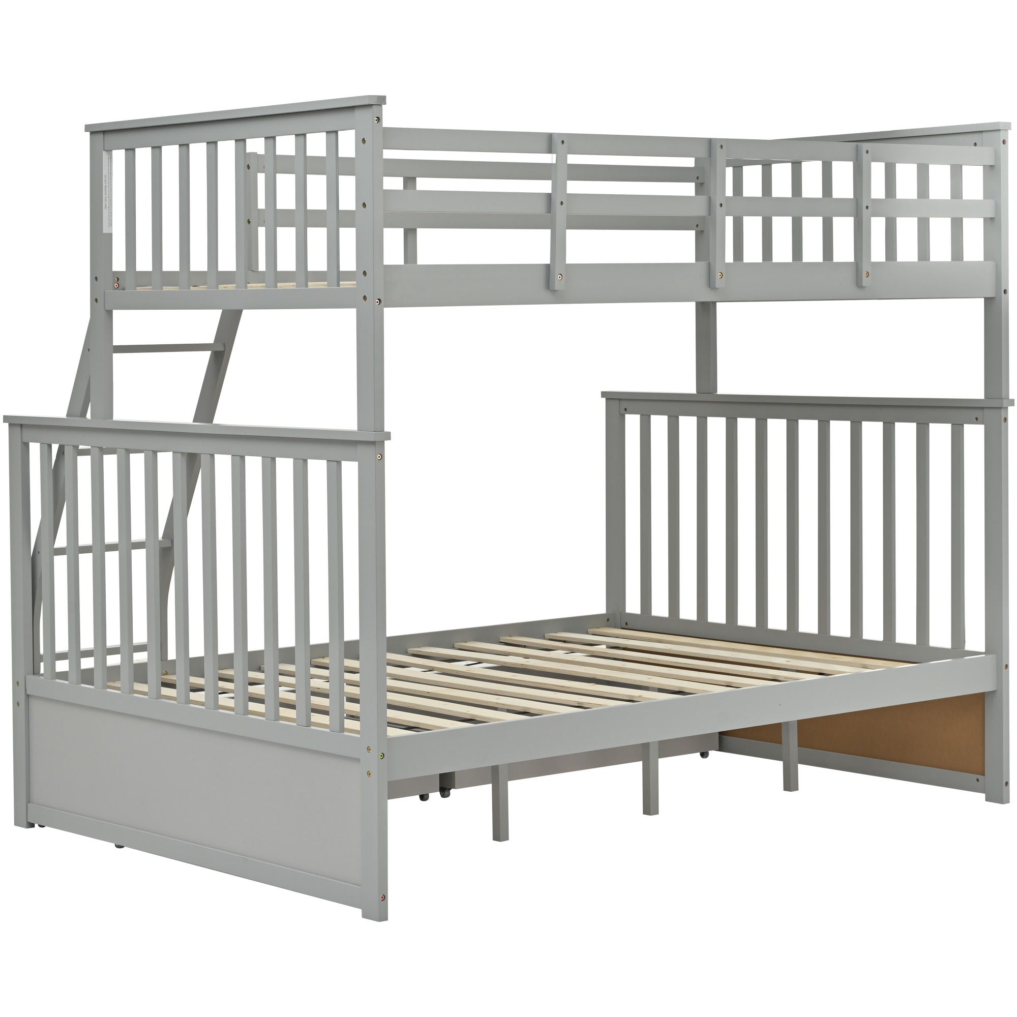 Bunk Bed With Ladder, And Safety Guard Rails