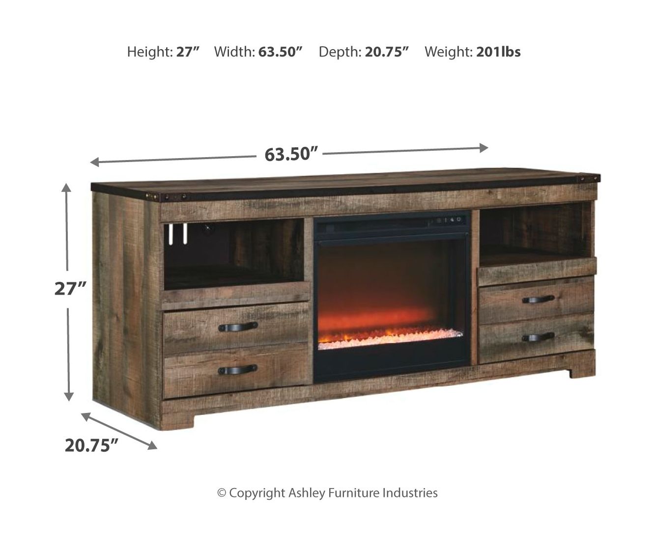 Signature Design by Ashley® Trinell - Entertainment Center | Meri Furniture