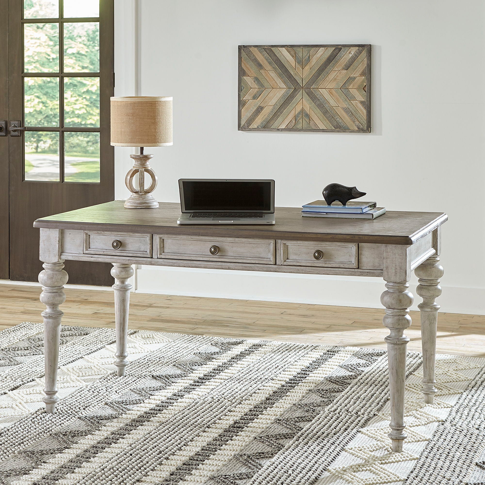 Liberty Furniture Heartland - Complete Desk Set - White | Meri Furniture