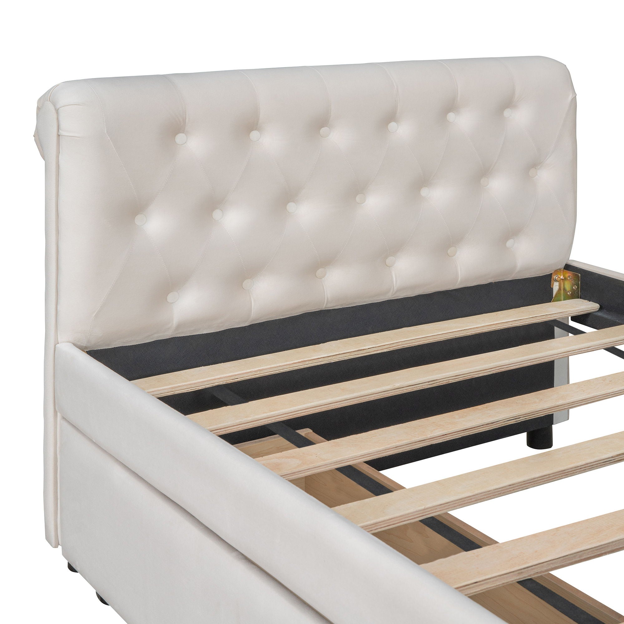 Upholstered Daybed, Wood Slat Support