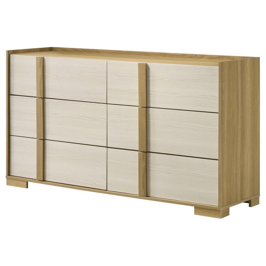 Coaster Fine Furniture Hyland - 6-Drawer Dresser - Natural | Meri Furniture