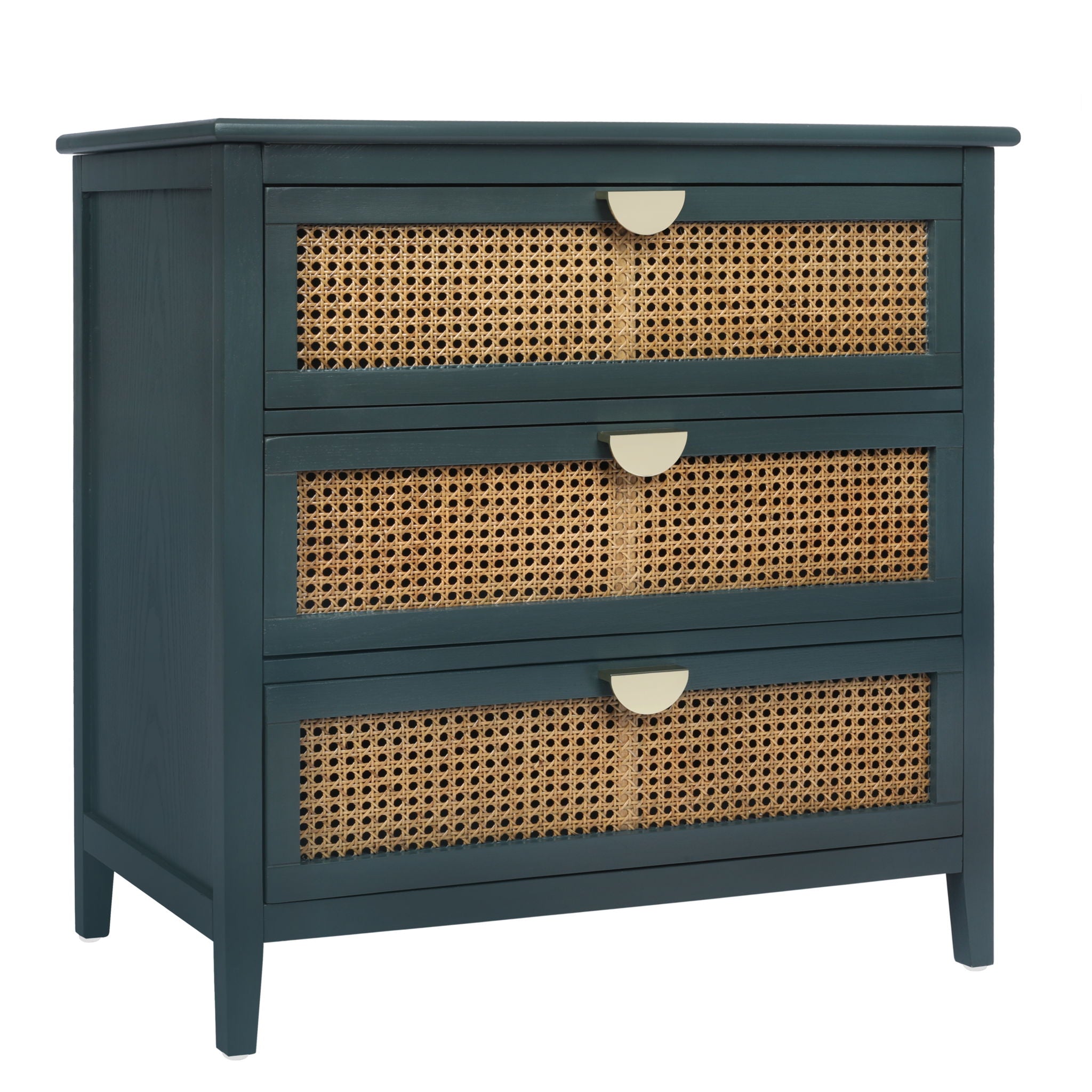 3 Drawer Cabinet, Natural Rattan, American Furniture