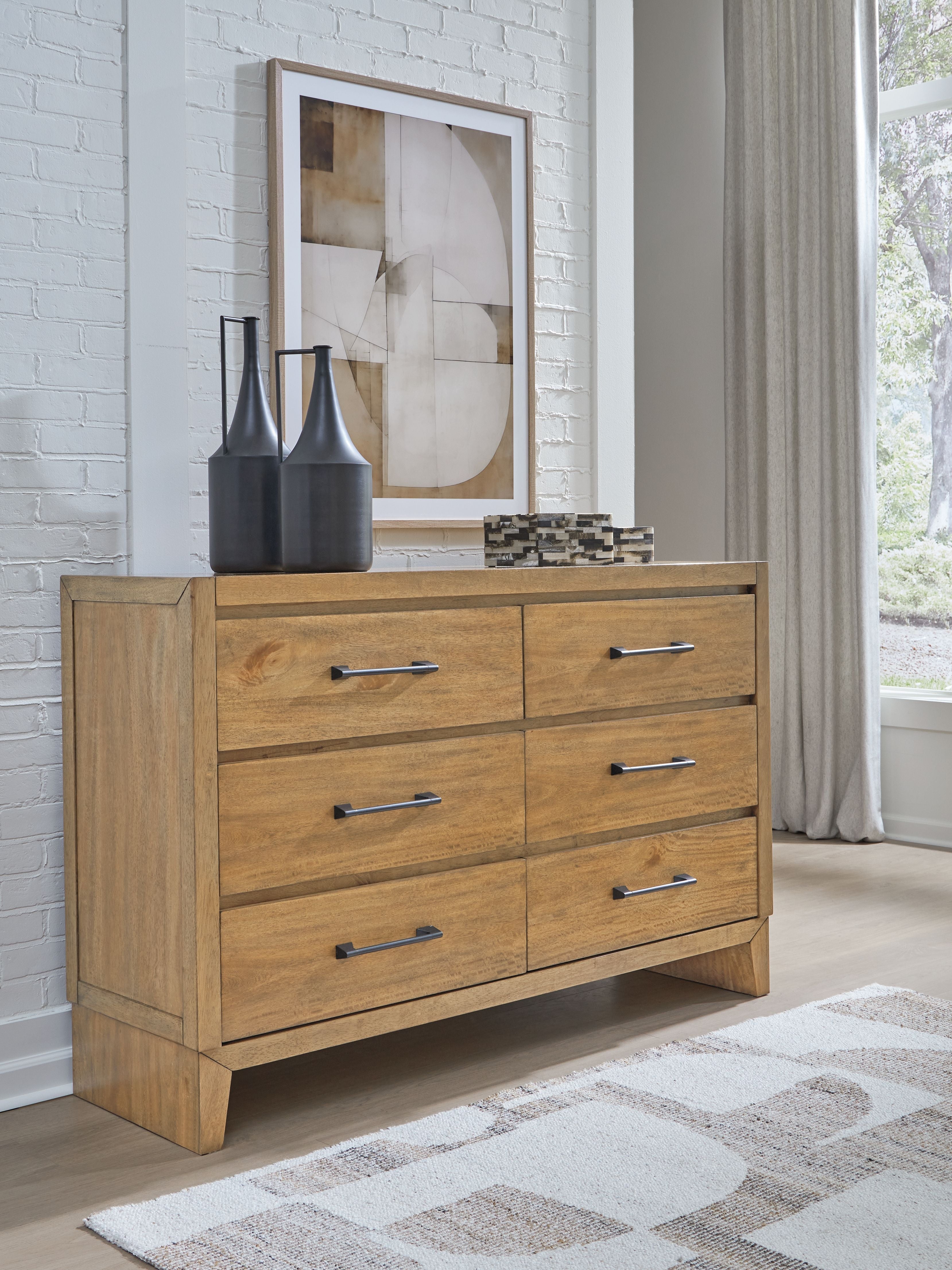 Signature Design by Ashley® Sherbana - Light Brown - Dresser | Meri Furniture