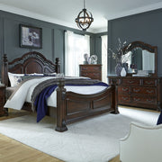 Liberty Furniture Messina Estates - Poster Bed, Dresser & Mirror | Meri Furniture